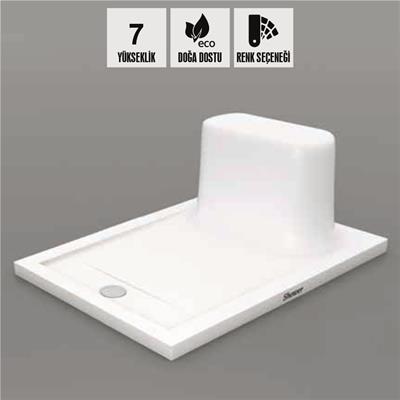 SHOWER Lee Dikdörtgen Oturmalı Duş Teknesi, Flat
