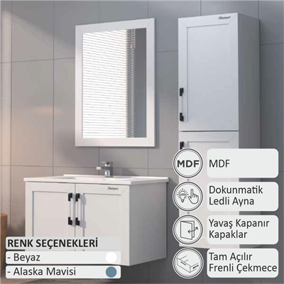SHOWER LEXA Banyo Dolabı 85 Cm (Boy Dolabı Dahil Değildir.)