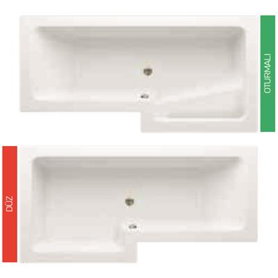 SHOWER LUCKY L Tipi Özel Küvet