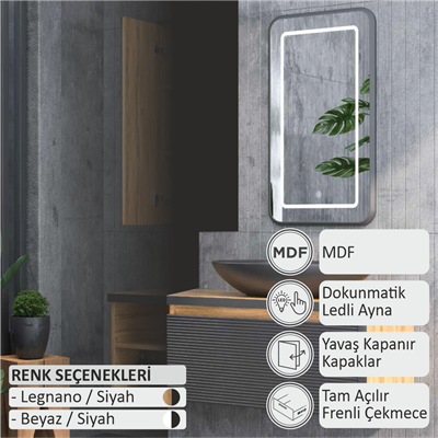 SHOWER LUNA Banyo Dolabı 90 Cm (Boy Dolabı Dahil Değildir.)