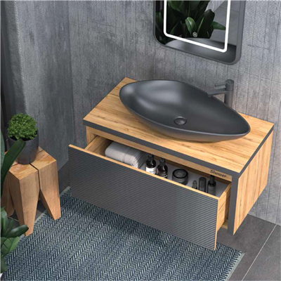 SHOWER LUNA Banyo Dolabı 90 Cm (Boy Dolabı Dahil Değildir.)