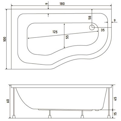 SHOWER MARJİNAL MİNİ Basamaklı Özel Küvet