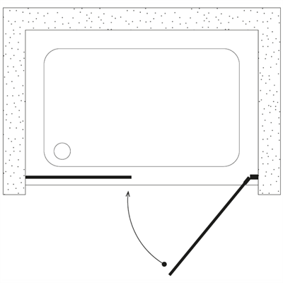 SHOWER MAXI 1 Sabit 1 Açılır Kabin