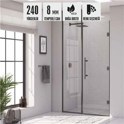 SHOWER MAXI 1 Sabit 1 Açılır Kabin
