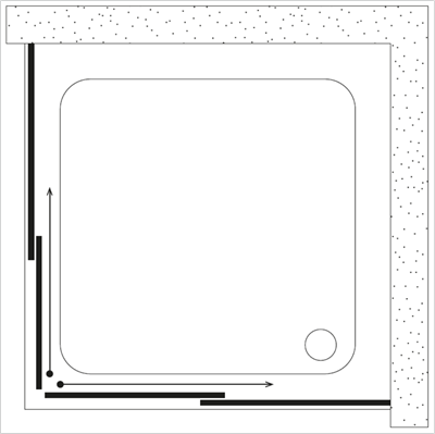 SHOWER MERKÜR 2 Sabit 2 Çalışır Köse Girişli Tekne Üzeri Kare Kabin