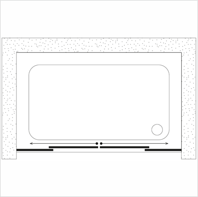 SHOWER MERKÜR İki Duvar Arası 2 Sabit 2 Çalışır Kabin