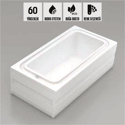 SHOWER NEO Dikdörtgen Taşmalı Özel Küvet