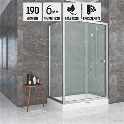 SHOWER NEPTUN 1 Sabit 1 Çalışır Yan Panelli Tekne Üzeri Kabin