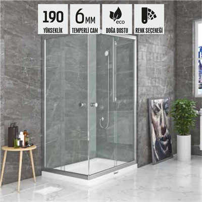 SHOWER NEPTUN 2 Sabit 2 Çalışır Dikdörtgen Tekne Üzeri Kabin