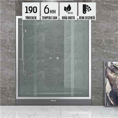 SHOWER NEPTUN İki Duvar Arası 2 Sabit 2 Çalışır Tekne Üzeri Kabin