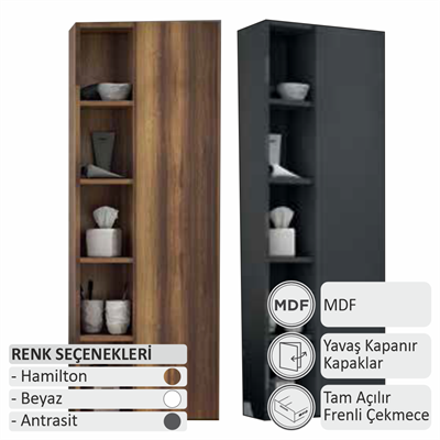 SHOWER NİL Banyo Boy Dolabı