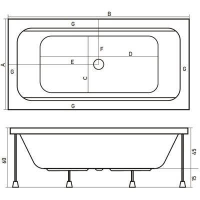 SHOWER NİL Dikdörtgen Küvet