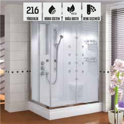 SHOWER NİLS Dikdörtgen Tekne Üzeri Kompakt Sistem