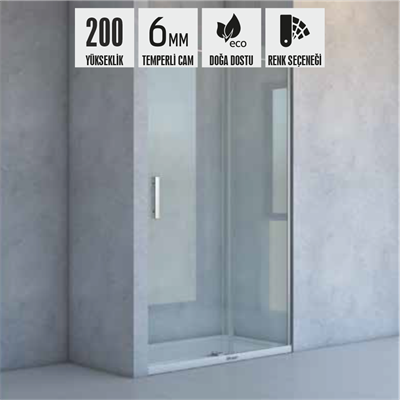 SHOWER NOVA İki Duvar Arası 1 Sabit 1 Çalışır Tekne Üzeri Kabin