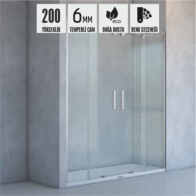 SHOWER NOVA İki Duvar Arası 2 Sabit 2 Çalışır Tekne Üzeri Kabin