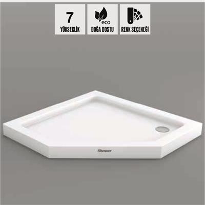 SHOWER Npigon Beşgen Duş Teknesi, Flat