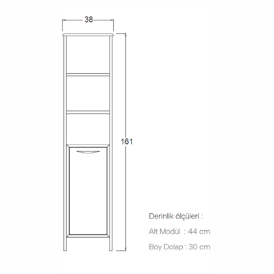 SHOWER ORDIN Boy Dolabı 