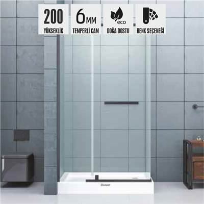 SHOWER ORIGINAL 1 Sabit 1 Açılır Yan Panelli Tekne Üzeri Kabin