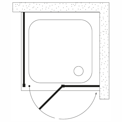 SHOWER ORIGINAL 1 Sabit 1 Açılır Yan Panelli Tekne Üzeri, Kare Kabin