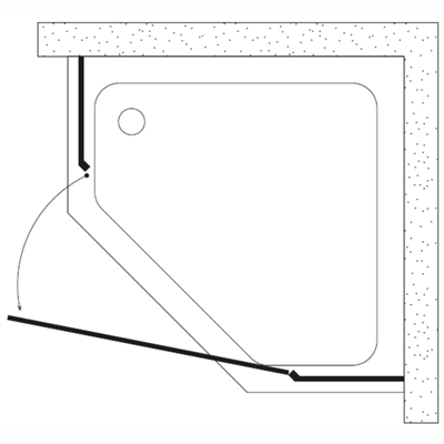 SHOWER ORIGINAL 2 Sabit 1 Açılır Beşgen Kabin
