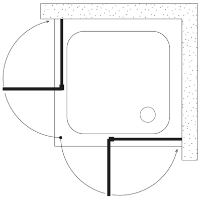 SHOWER ORIGINAL 2 Sabit 2 Açılır Yan Panelli Tekne Üzeri, Kare Kabin