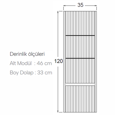 SHOWER PETRA Boy Dolabı 