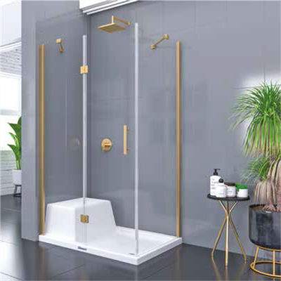 SHOWER PLACE 1 Sabit 1 Açılır Dikdörtgen Yan Panelli, Tekne Üzeri Kabin