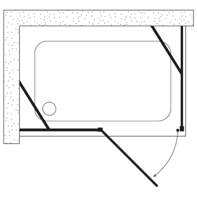 SHOWER PLACE 1 Sabit 1 Açılır Dikdörtgen Yan Panelli, Tekne Üzeri Kabin