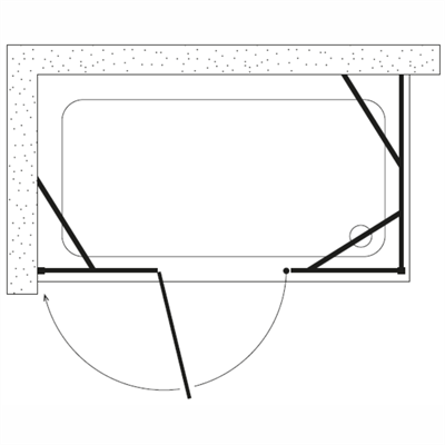 SHOWER PLACE 2 Sabit 1 Açılır Dikdörtgen Yan Panelli, Tekne Üzeri Kabin