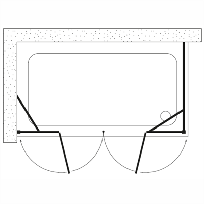 SHOWER PLACE 2 Sabit 2 Açılır Dikdörtgen Yan Panelli, Tekne Üzeri Kabin