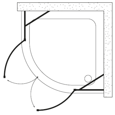 SHOWER PLACE 2 Sabit 2 Açılır Oval Tekne Üzeri Kabin