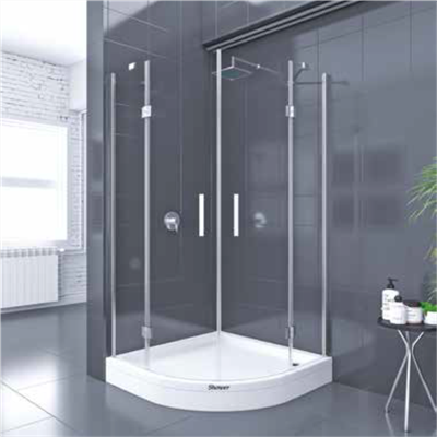 SHOWER PLACE 2 Sabit 2 Açılır Oval Tekne Üzeri Kabin