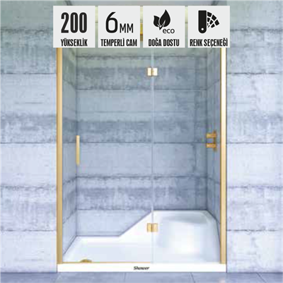 SHOWER PLACE İki Duvar Arası 1 Sabit 1 Açılır Tekne Üzeri Kabin