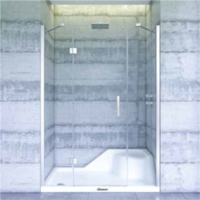 SHOWER PLACE İki Duvar Arası 2 Sabit 1 Açılır Tekne Üzeri Kabin