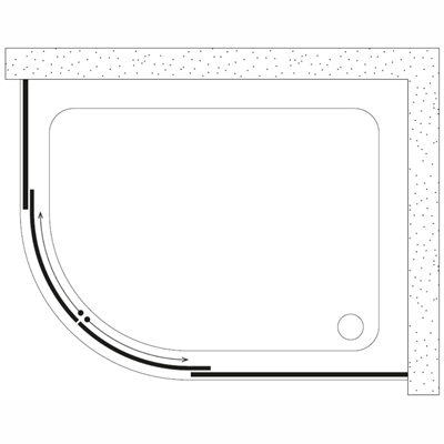 SHOWER PLATON 2 Sabit 2 Çalışır Asimetrik Tekne Üzeri Polistren Kabin