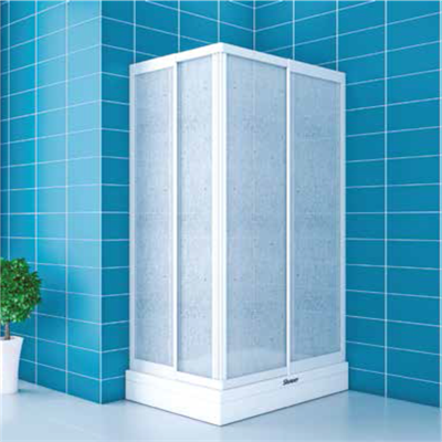 SHOWER PLATON 2 Sabit 2 Çalışır Dikdörtgen Tekne Üzeri Polistren Kabin