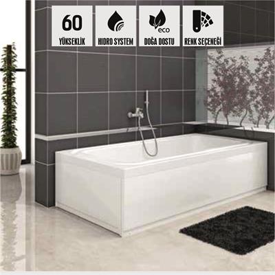 SHOWER POLETERIA Dikdörtgen Taşmalı Özel Küvet