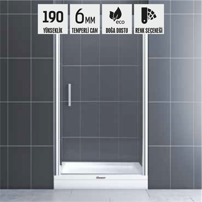 SHOWER RELAX İki Duvar Arası 1 Açılır Tekne Üzeri Kabin, (Oval Menteşeli)