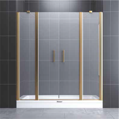 SHOWER RELAX İki Duvar Arası 2 Sabit 2 Açılır Tekne Üzeri Kabiın (Oval Menteşeli)