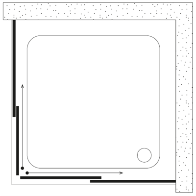 SHOWER ROYAL 2 Sabit 2 Çalışır Köşe Girişli Tekne Üzeri Kare Kabin