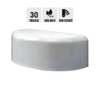 SHOWER RUNG Akrilik Oval Basamak (Beyaz)