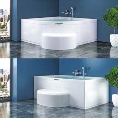 SHOWER RUNG Akrilik Oval Basamak (Beyaz)