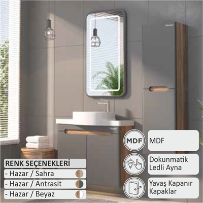 SHOWER SERİN Banyo Dolabı 80 Cm (Boy Dolabı Dahil Değildir.)