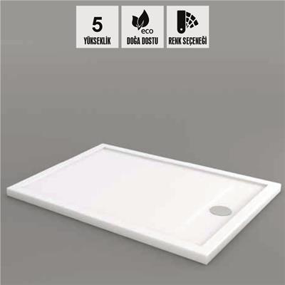 SHOWER Slim Dikdörtgen Duş Teknesi, Flat