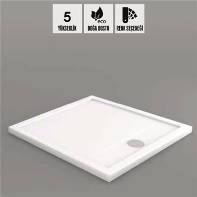 SHOWER Slim Kare Duş Teknesi, Flat