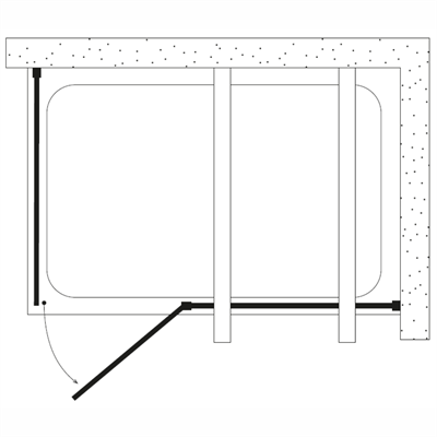 SHOWER SPECIAL 1 Sabit 1 Açılır Yan Panelli Ön Cephe Girişli, Dikdörtgen Kabin