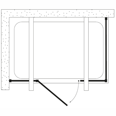 SHOWER SPECIAL 2 Sabit 1 Açılır Yan Panelli Ön Cephe Girişli, Dikdörtgen Kabin