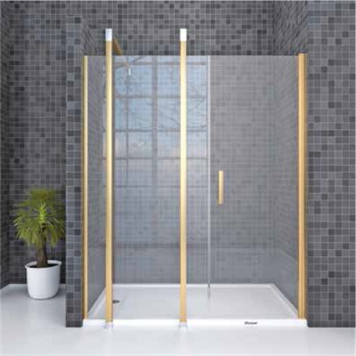 SHOWER SPECIAL İki Duvar Arası 1 Sabit 1 Açılır Kabin