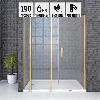 SHOWER SPECIAL İki Duvar Arası 1 Sabit 1 Açılır Kabin