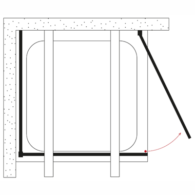 SHOWER SPECIAL Ön Cephe Sabit, Yandan Girişli, Kare Kabin